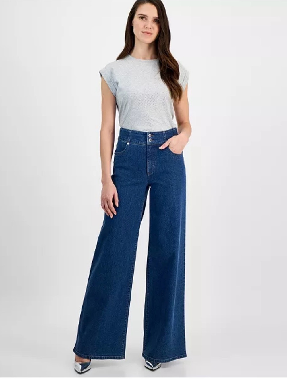 New! INC Wide Leg High Rise Jeans Color: Indigo Size 31/12